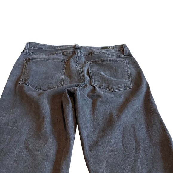 Kut From The Kloth Reese Ankle Straight Leg Black Jeans Raw Hem Size 6 Women's - Picture 8 of 12